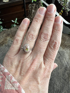 Mexican Fire Opal Ring - teardrop