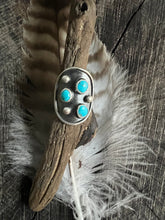 Load image into Gallery viewer, Kingman Turquoise 3-stone Ring