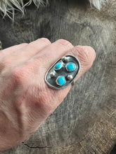 Load image into Gallery viewer, Kingman Turquoise 3-stone Ring